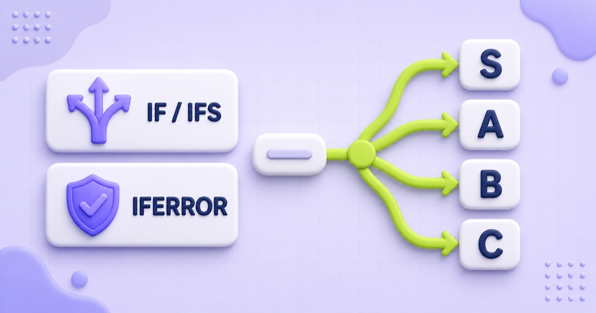 When Your Nested IFs Go Three Levels Deep, Switch to IFS — Sorting Out IF / AND / OR / IFERROR