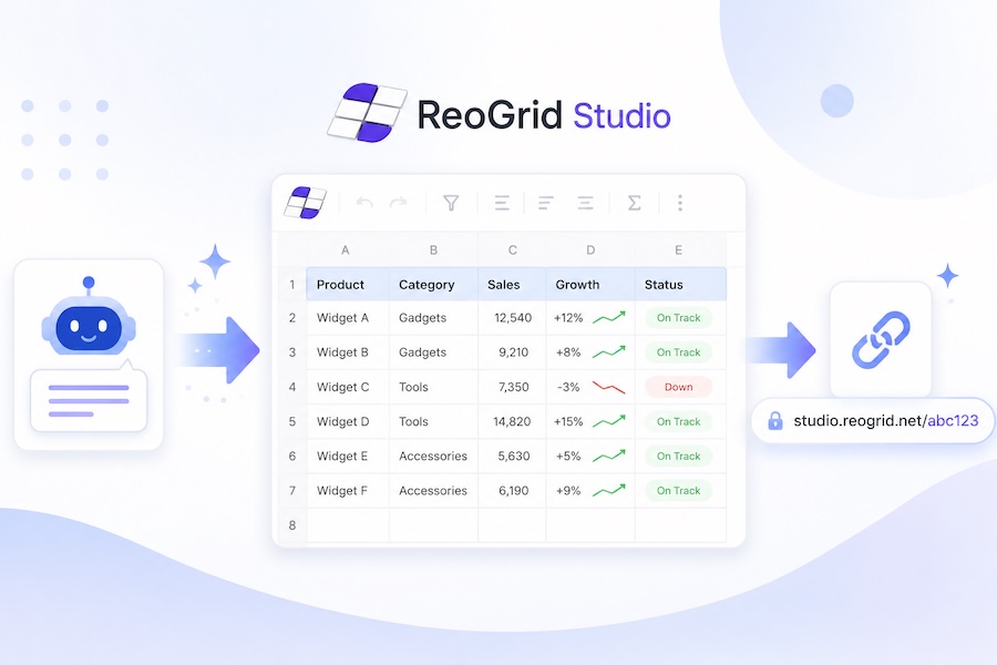 Introducing ReoGrid Studio — A Spreadsheet Endpoint for AI Agents