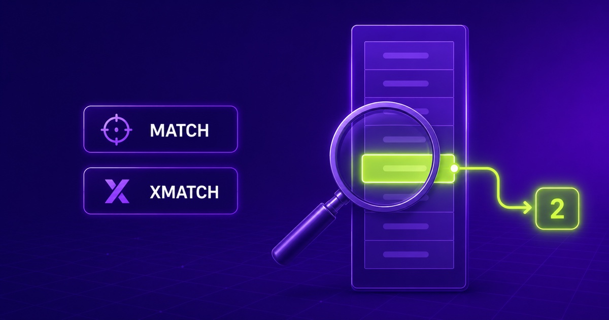 MATCH vs XMATCH — The Lookup Functions That Return a Position, and When to Use Each